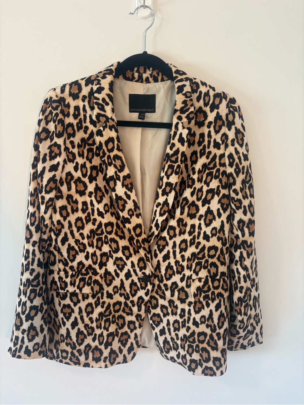 Banana Republic Leopard Print Blazer in Tan and Black